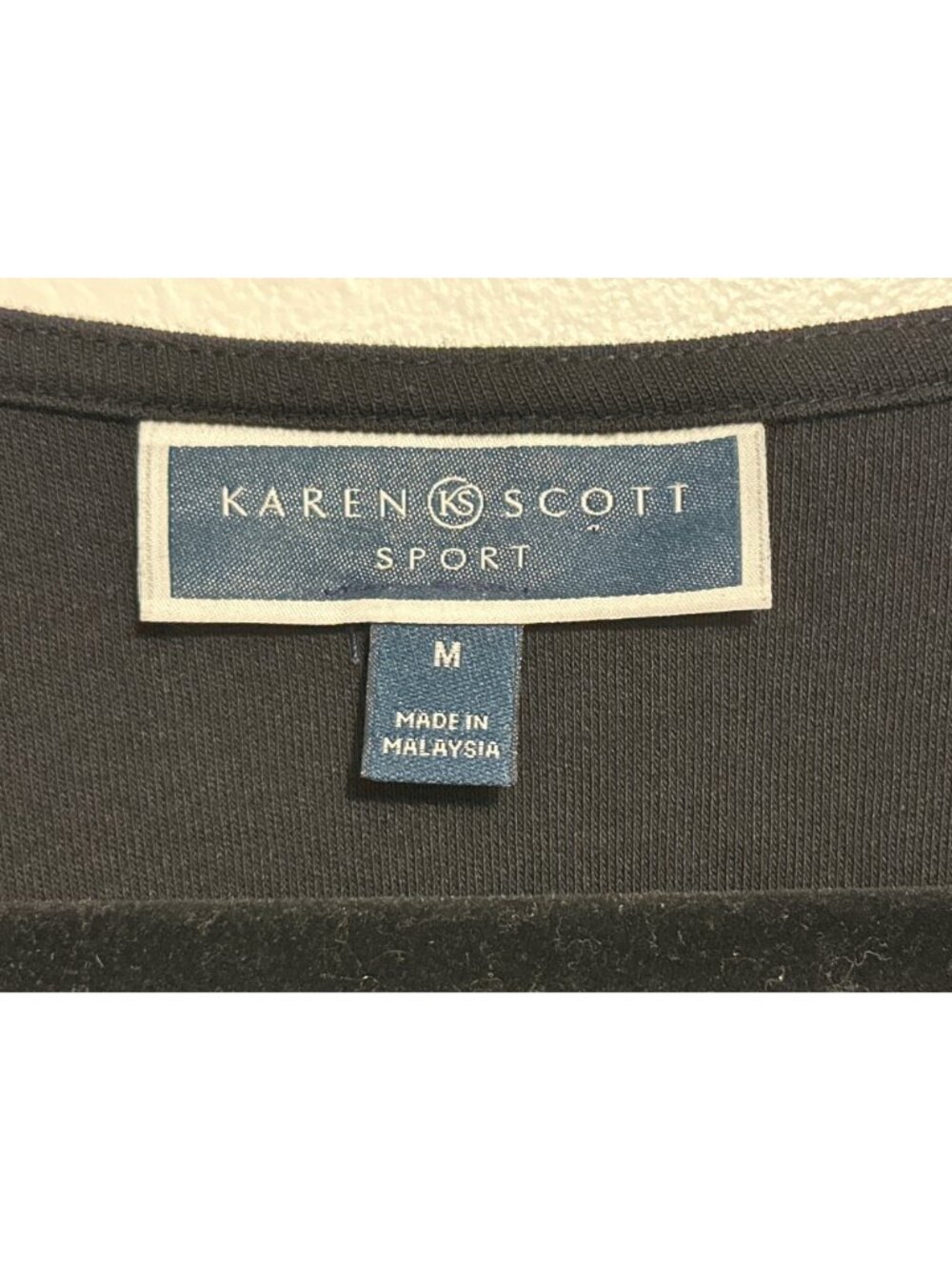 Karen Scott Sport Black Embroidered Floral Short Sleeve Dress Size M - Picture 5 of 7